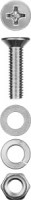 Винт (DIN965) в компл. гайка (DIN934), шайба (DIN125), шайба пруж. (DIN127), M4 x 30мм, 18 шт, ЗУБР