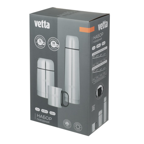 VETTA Набор походный (термос 1л "Буллет" + термос суповой 750мл + кружка 300мл) в сумке