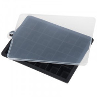 Форма д/льда PERFETTO с крышкой, 24 ячейки, 19,5*12,5*2,5см, силикон/пластик 107658 Mallony