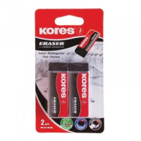 Ластик 2шт/уп, черные Kores 456679