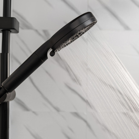 RAIN Лейка для душа, 5 режимов, 123мм, черный