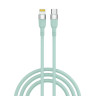 ВСЁГАЗИН Кабель для зарядки Live Type-C-iP, 1м, Быстрая зарядка 2.4А, PD 22W, силикон, салатовый
