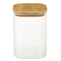 VETTA ЭКО Вуд Банка для хранения 1000мл, 14,5х10х10см, стекло, бамбук