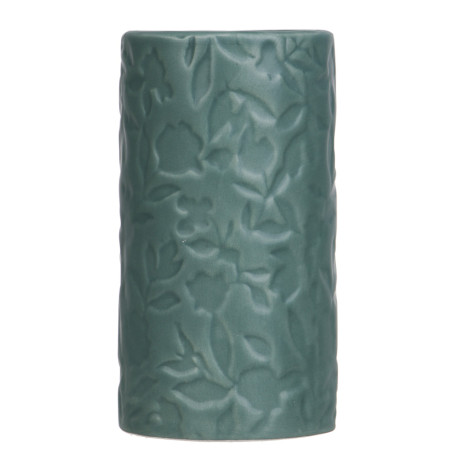 VETTA Стакан для ванной комнаты, керамика, 7x7x13 см, листья, ментоловый