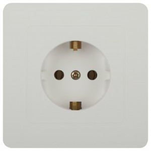 Intro Style роз. СУ 1 мест. земля, 2P+E Schuko, 16А-250В, IP20, белый 7-202-01 60619