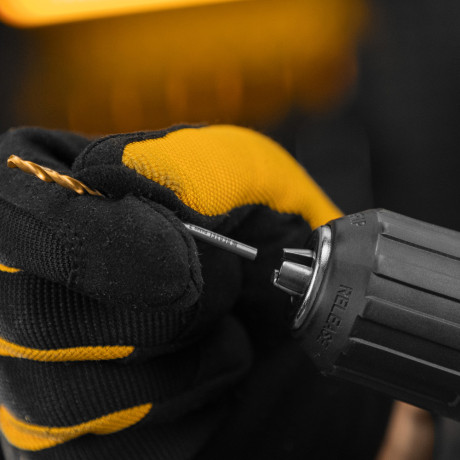 Сверло спиральное по металлу 3 x 60 мм, Р6М5, Golden Tip , 2шт. Denzel