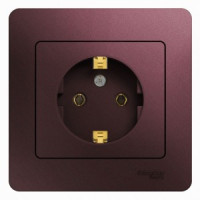 Systeme Electric GLOSSA роз. СУ 1 мест. баклаж. (пл.осн., земля) GSL001142 (2!)