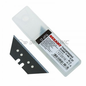 Трапециевидные лезвия 19 мм 10 шт Rexant, 12-4914