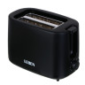LEBEN Тостер, 650 Вт, 2 слота, регулятор мощности/степени прожарки, пластик, металл, чёрный