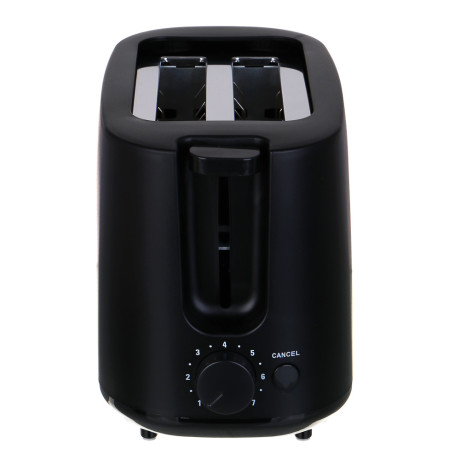 LEBEN Тостер, 650 Вт, 2 слота, регулятор мощности/степени прожарки, пластик, металл, чёрный