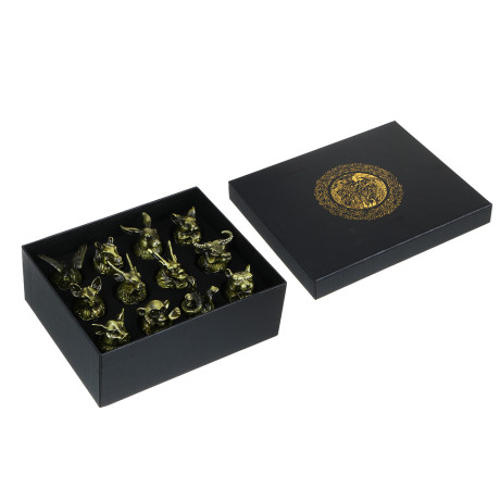 Набор стопок стеклянных Знаки зодиака 12пр, бронза