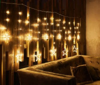 Гирлянда-занавес фигурн. 13 LED 3x0,7м теплый белый ULD-E3007-138/DTA WARM WHITE Uniel