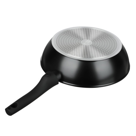 Сковорода глубокая литая тм SATOSHI Оникс с крышкой d28см, антипр.покр. мрамор, съем. ручка, индук.