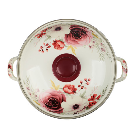 Кастрюля эмалированная VETTA Лаура, 24см, 5л, индукция