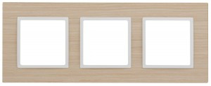 ЭРА 14 Elegance рамка СУ 3 мест. дерево,белен.дуб-бел, 14-5303-01 2650