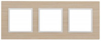 ЭРА 14 Elegance рамка СУ 3 мест. дерево,белен.дуб-бел, 14-5303-01 2650