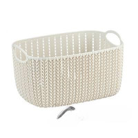 Корзинка вязание 4л Белый ротанг М2380(12)