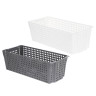 Корзинка Лофт прямоугольная 3л 297х130х96 мм белый, серый