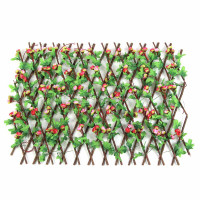 INBLOOM Изгородь с розами 0.43х2м, дерево, пластик