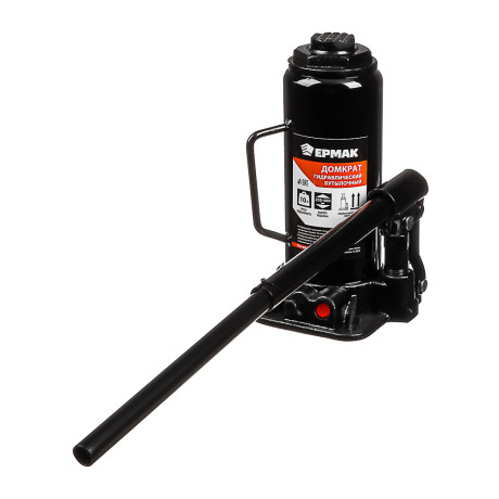 ЕРМАК Домкрат гидравлический бутылочный 10 т, высота подъема 205-390мм