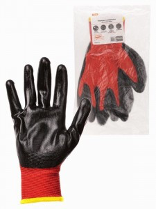 Перчатки полиэфирные "Контакт-Ойл", маслобензостойк покр, 8, 15 кл., 40-41 г, 1 пара,TDM SQ1016-0315