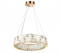 ODEON LIGHT 5072/60L HALL ODL24 495 зол./прозр./бел./хрусталь/алебастр Люстра LED 60W 3700K CROSSA 9