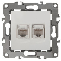 ЭРА 12 мех. роз. комп. СУ 2 мест. RJ45 Бел. автоклеммы 12-3108-01 1087