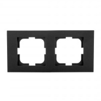 OVIVO Рамка СУ 2 мест. GRANO, черный металлик, 400-170000-226