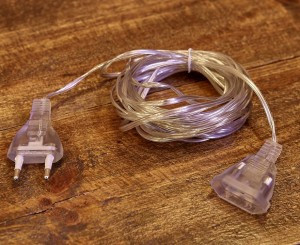 Удлинитель д/подключения гирлянд  5м., прозр.провод 100W UCX-Y25/100W-500 CLEAR Uniel