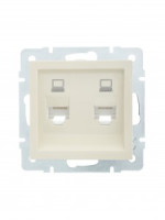 Lezard VESNA мех. роз. комп СУ 2 мест. крем (RJ45) (корп. ABS) 742-0388-141