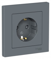 Systeme Electric AtlasDesign роз. СУ 1 мест. грифель (пл.осн., земля, штор.) ATN000744 (10!)