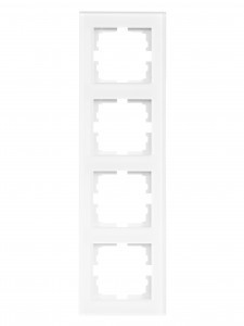 Lezard VESNA рамка акрил СУ 4 мест., верт., белая 742-5480-154