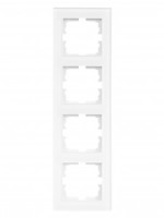 Lezard VESNA рамка акрил СУ 4 мест., верт., белая 742-5480-154