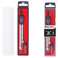 Готовальня BRAUBERG &quot;Architect&quot;, 2пред.: циркуль 135мм с подстр. игл., грифель, пенал с подв. 210321