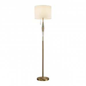 ODEON LIGHT 5403/1FA CLASSIC ODL_EX24 77 бронз./св-корич./крем./керам./ткань Торшер E27 1x60W LATTE