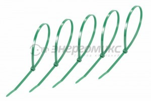 REXANT хомут нейлоновый 300x4,8 (уп. 25шт., цена за уп.), зеленый (10!) 07-0303-25