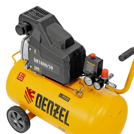 Компрессор воздушный DK1800/50, Х-PRO 1.8 кВт, 280л/мин, 50л Denzel