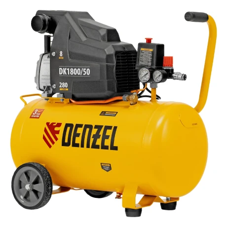 Компрессор воздушный DK1800/50, Х-PRO 1.8 кВт, 280л/мин, 50л Denzel