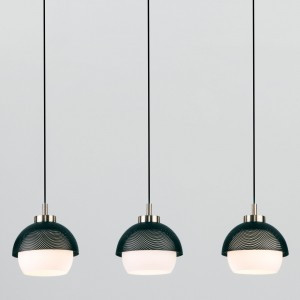 EUROSVET св-к подвесной 3x60W E27 655x150x850 античная бронза/белый черный Nocciola 50106/3
