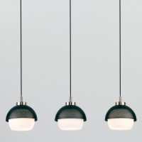 EUROSVET св-к подвесной 3x60W E27 655x150x850 античная бронза/белый черный Nocciola 50106/3