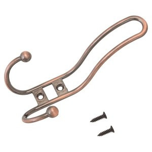 Крючок-вешалка мебельн 3-рожк СТАНДАРТ 208A AC ст.медь В140*Ш73*Г34 ЕВРОПАКЕТ(240,30