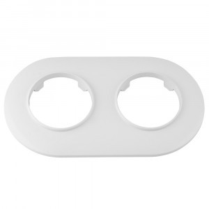 Bylectrica РЕТРО ПРОВАНС круг рамка 2 мест., белый, (ЮЛИГ.735212.499)