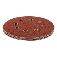 Круг абразивный на ворсовой подложке под "липучку", перфорированный, P 40, 125 мм, 5 шт Matrix