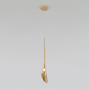 Eurosvet св-к подвесной  G9 1x5 Вт 165х65х1500 металл янтарный/золотой Folio 50224/1 a058963