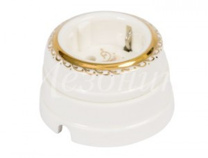 МЕЗОНИНЪ роз. ОУ 1 мест. (земля) с рамкой, белый "Елизавета", фарфор GE70301-01EL