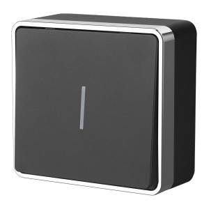 Werkel выкл. ОУ 1 кл. (инд.) Gallant (черный/хром) a050979 W5010135