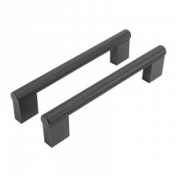 Ручка-рейлинг мебельная 128 AP2315-128 BL мат. черн. 2шт (цена за пару (15, 150) StahlBuro