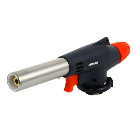 Горелка газ. с керам.изолятором тм ЕРМАК, с пьезорозжигом, цанг.захват, шир. cопло, 17,5х4х6,2 см