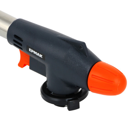 Горелка газ. с керам.изолятором тм ЕРМАК, с пьезорозжигом, цанг.захват, шир. cопло, 17,5х4х6,2 см