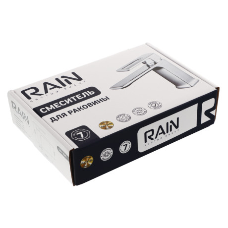RAIN Смеситель для раковины Атриа, картридж 35мм, латунь, хром